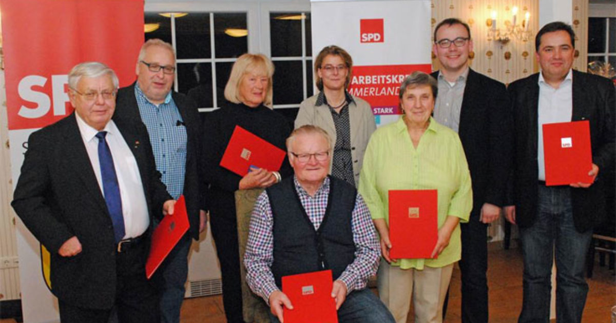 Ehrungen beim SPDOrtsverein Samtgemeinde Rehden SPDOrtsverein Rehden